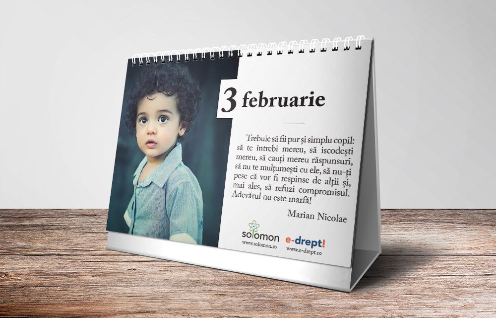 calendarul juristului - editura solomon