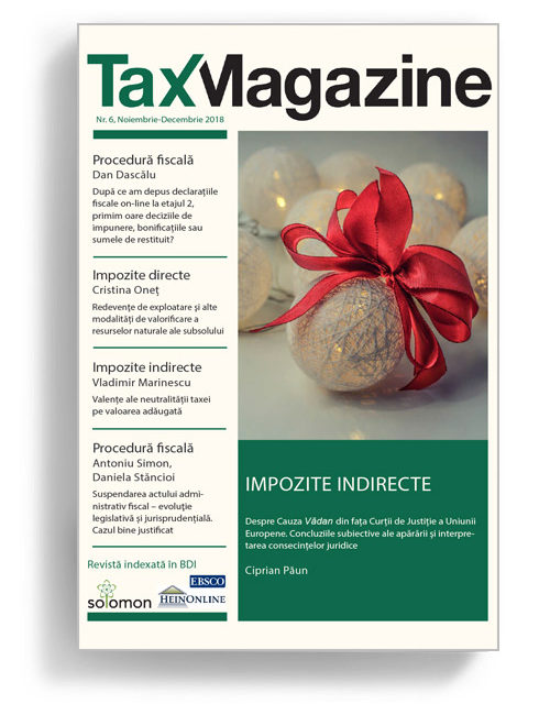 Abonament Tax Magazine - Editura Solomon