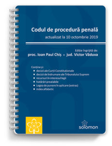 codul de procedura penala 10 octombrie 2019 - editura solomon