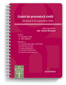 codul de procedura civila octombrie 2020 - editura solomon