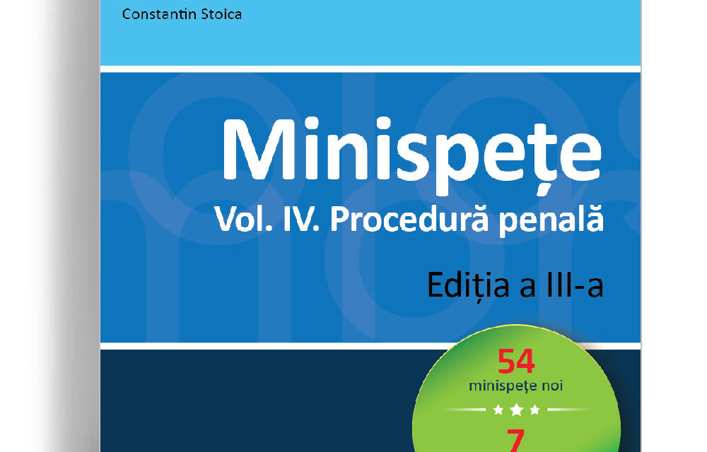 minispete vol 4 procedura penala editia 3 - editura solomon