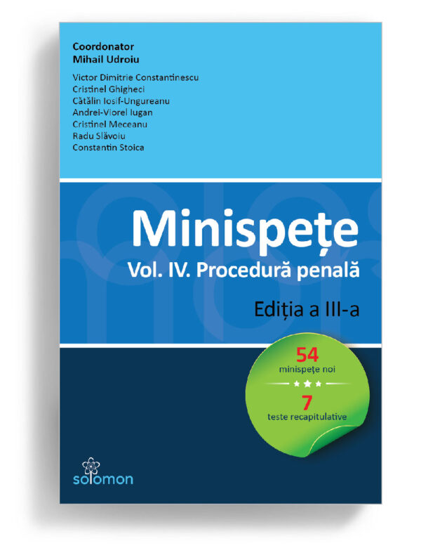minispete vol 4 procedura penala editia 3 - editura solomon