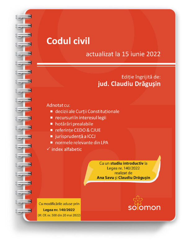 codul civil 15 iunie 2022 - editura solomon