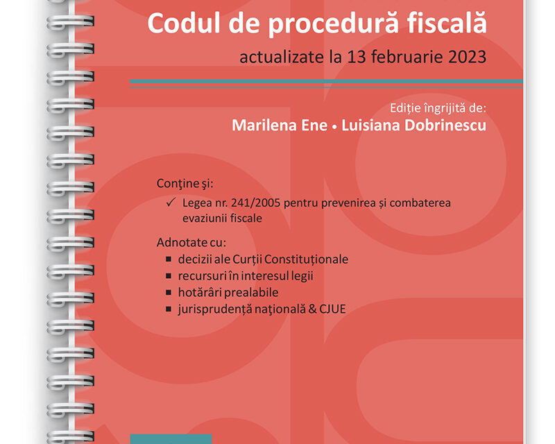 coperta codul fiscal 2023 - editura solomon