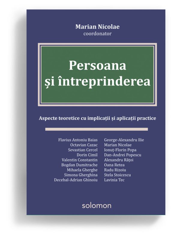 persoana si intreprinderea editura solomon