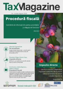 coperta TM4 2025 Abonament pe un an calendaristic Tax Magazine revistă în format electronic editura solomon
