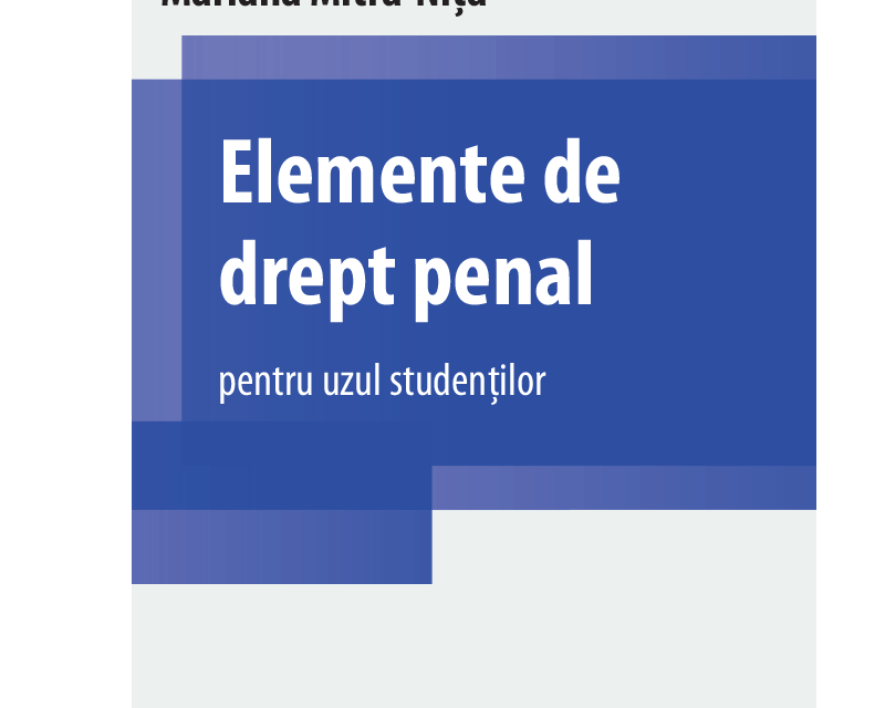 Elemente de drept penal Stanciu, Nita editura solomon