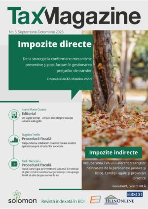 coperta Tax Magazine TM5 2025 editura solomon