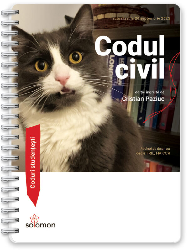 coperta codul civil 2025 editura solomon