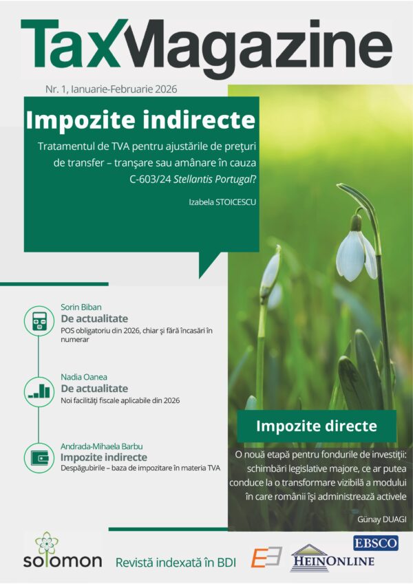 coperta Tax Magazine 1-2026 editura solomon
