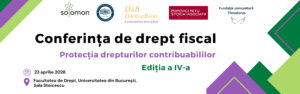 Conferinta drept fiscal 2026 editura solomon 23 aprilie 2026